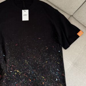 OMBRE SPLASH ART BLACK T-SHIRT